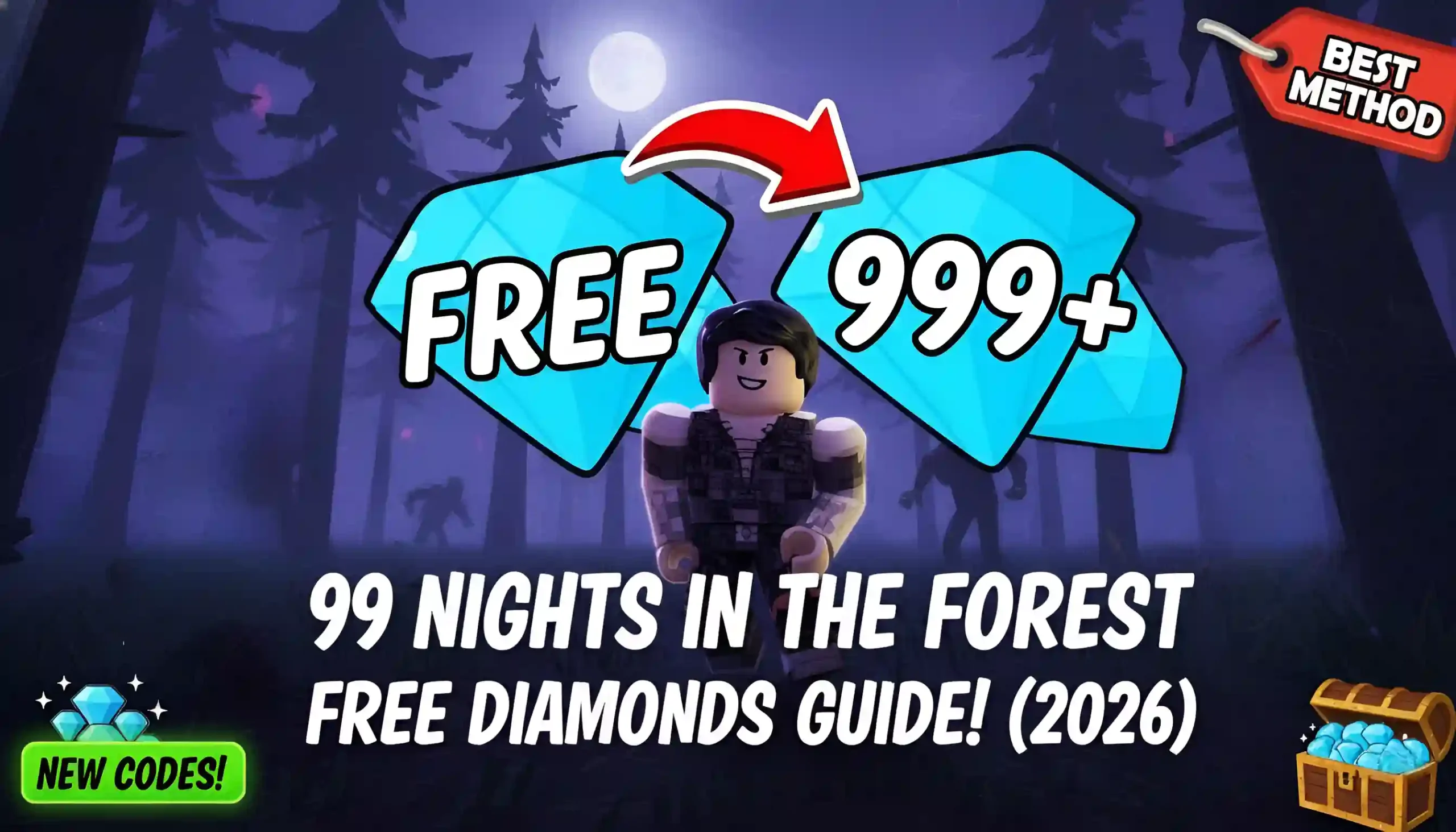 Free Diamonds in 99 Nights in the Forest